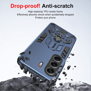 Dành Cho Tecno Camon 40 Pro 4G / 5G Ốp điện thoại Giáp Cứng Với Giá Đỡ Nhẫn Đôi Cạnh Mềm Chống Sốc Mỏng Vỏ