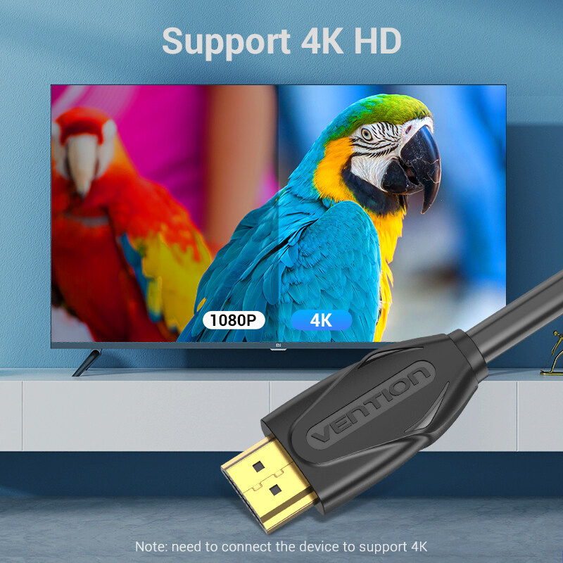 Cáp Chuyển Mini HDMI Sang HDMI Vention Hỗ Trợ 4K@60Hz Kết Nối Camera,Máy Ảnh, Laptop, Máy Chiếu