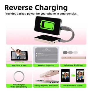 Màn hình selfie từ tính Cầm tay Goojodoq 1500mAh, kết nối không dây ổn định, điều khiển chụp ảnh Bluetooth 4K 60FPS