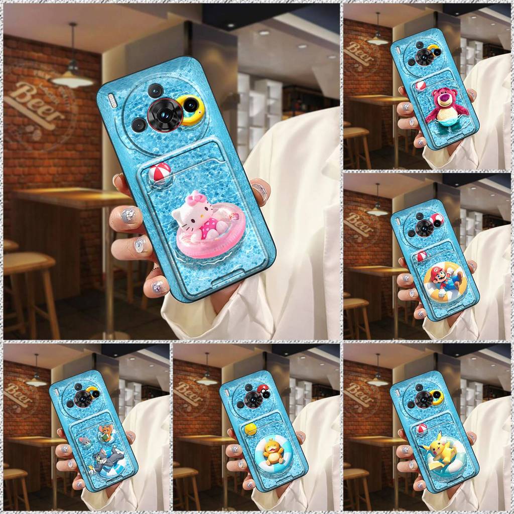 Ốp Điện Thoại TPU Graffiti Cho ZTE Nubia Z60S Pro Tay Thẻ Khe Cắm Thẻ Ốp Lưng Bọc Toàn Bộ Chống Bụi Bẩn Thiết Kế Thời Trang Túi Đựng Thẻ Bảo Vệ Chống Bụi Hoạt Hình Chống Sốc Chống Thấm Nước