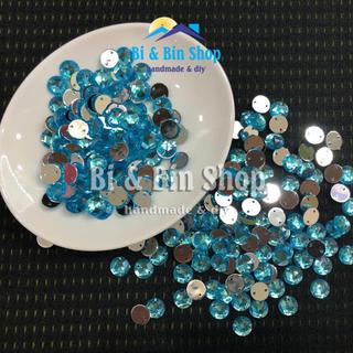 144 Viên Đá Kết Nhựa Tròn 10mm Đính Kết Trang Phục, Làm Phụ Kiện Thời Trang