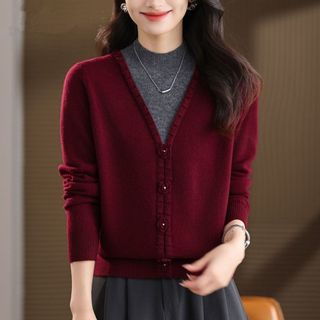 Dệt Kim Áo Len Thu Đông Cho Nữ, Cổ Cao Form Ôm Body Phong Cách Mới