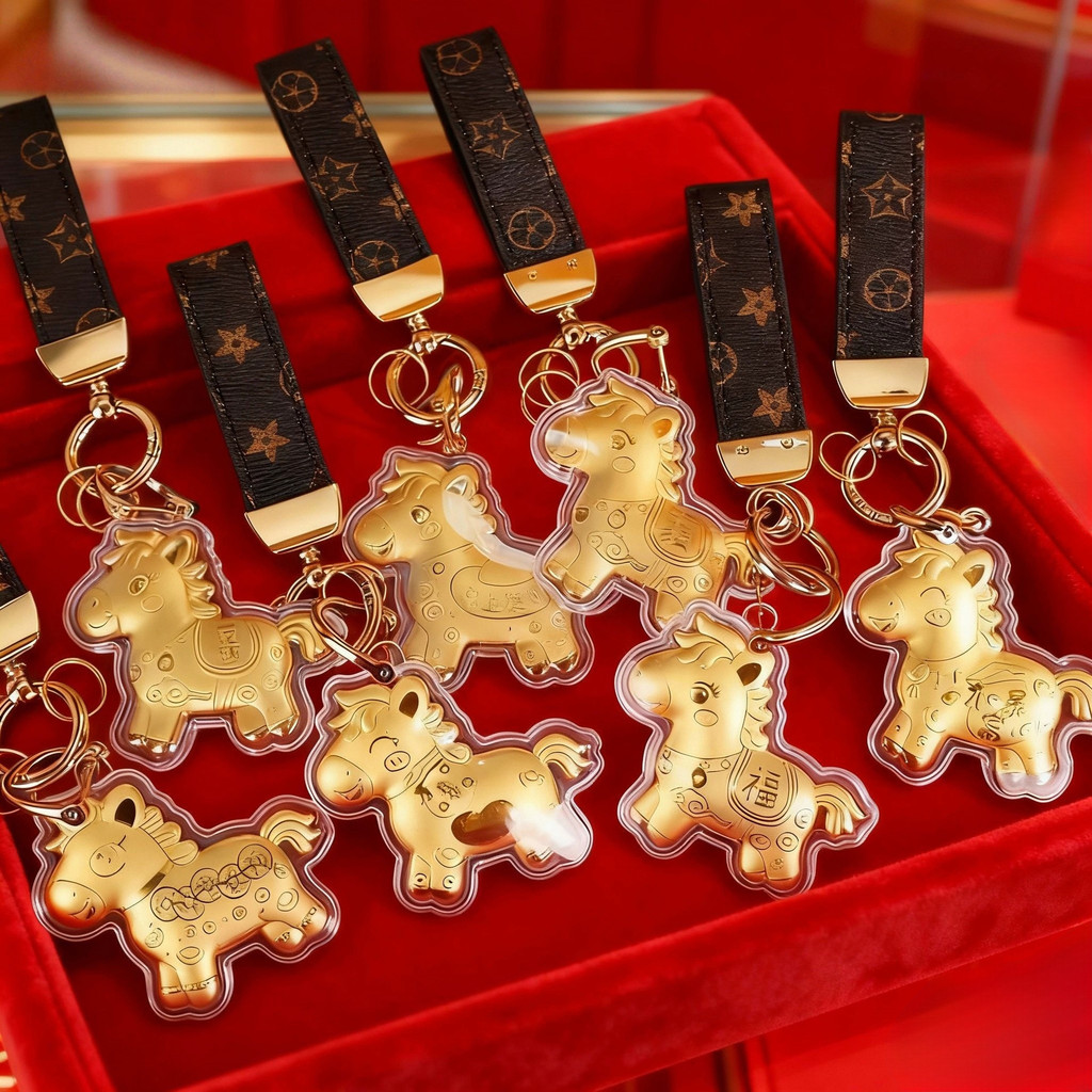 Chủ đề năm con ngựa Mặt dây chuyền giàu có Pony Móc khóa Túi treo điện thoại Trang trí