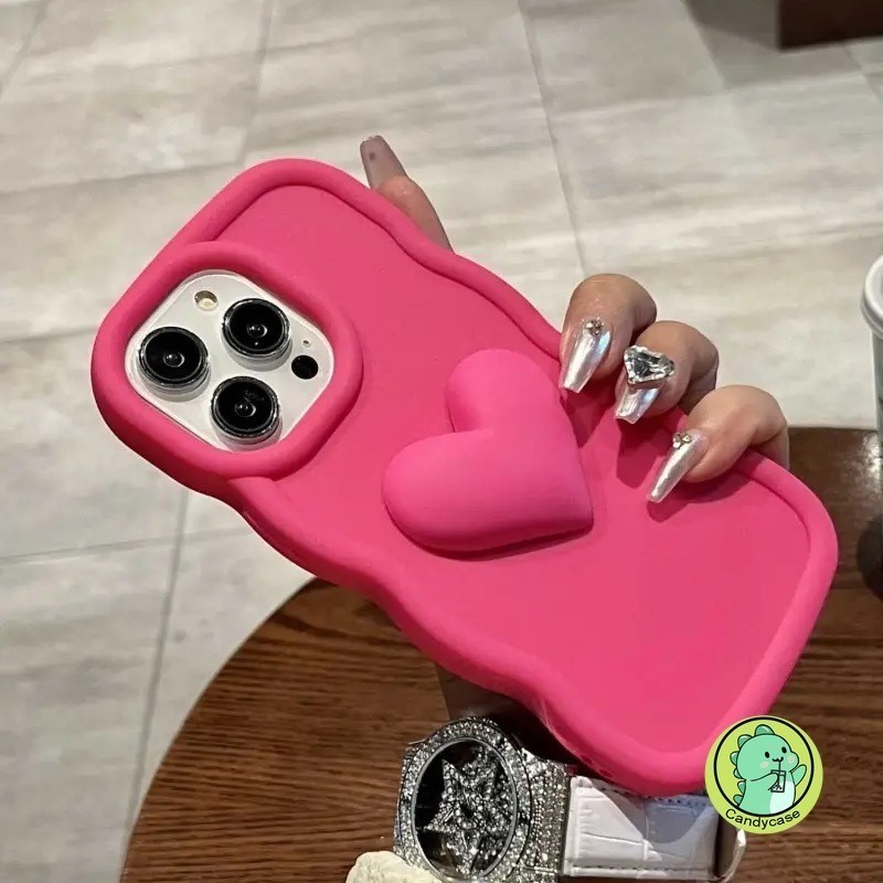 Ốp Điện Thoại 3D Love Wave Cho Samsung Galaxy A54 A53 A25 A52 A52s A51 M40s A50s A30S A35 A36 A56 A34 A33 A32 A31 5G 4G Vỏ Mềm Mờ Chống Sốc Hoạt Hình Dễ Thương