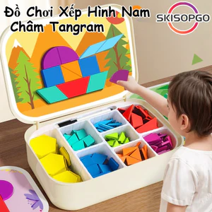 【SKISOPGO】Đồ Chơi Xếp Hình Nam Châm Tangram,Cho Bé,Đồ Chơi Miếng Ghép Hình Học Sáng Tạo,Bộ Đồ Chơi 180/250