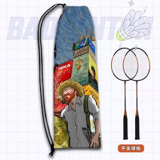 Túi Đựng Vợt Cầu Lông Họa Tiết Tranh Sơn Dầu Hoạt Hình Bầu Trời Đầy Sao Van Gogh - Dung Tích Lớn