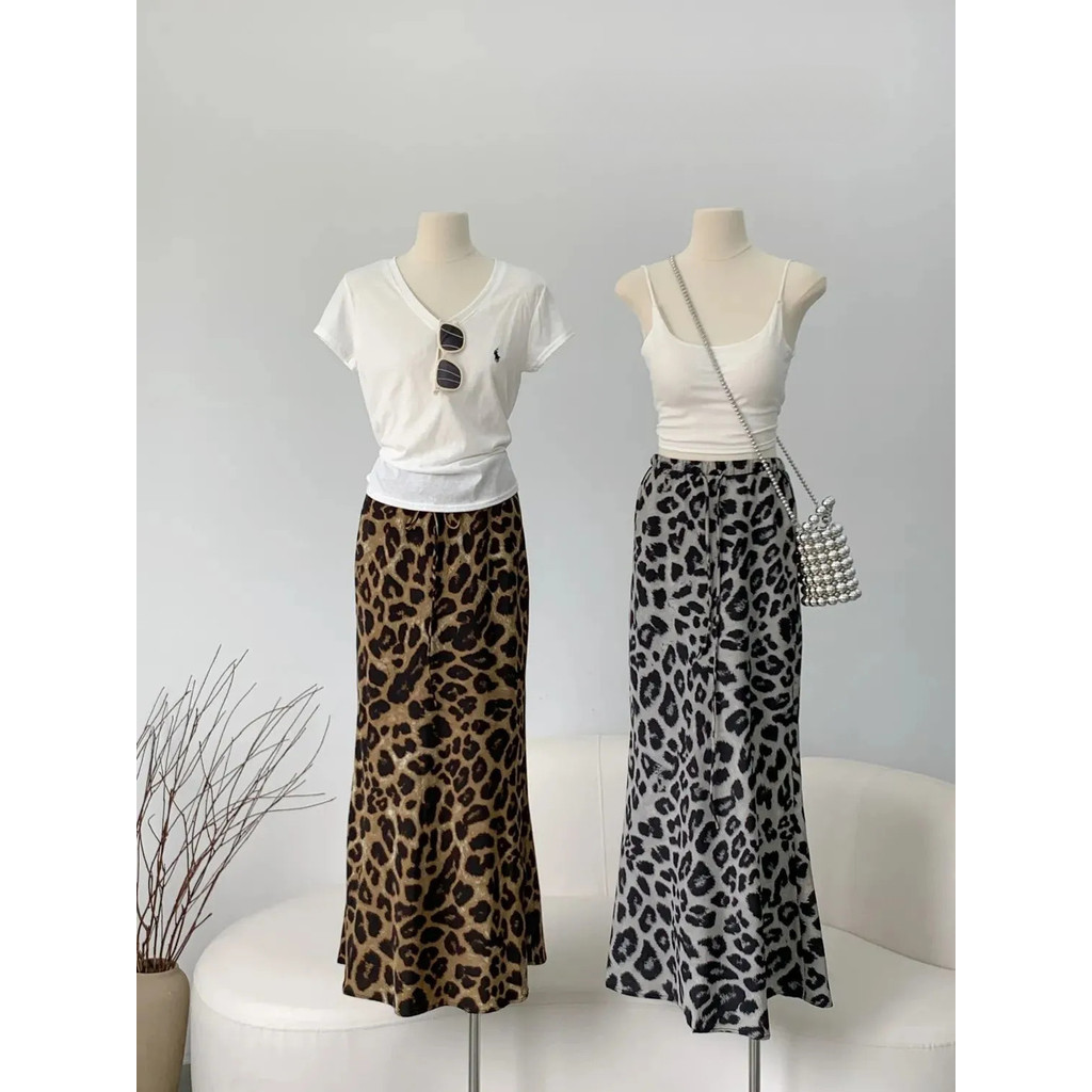 Milyfashion Váy Retro Da Báo In Họa Tiết Giữa, Co Dãn Cao Cấp, Phom Chữ A Ôm Body