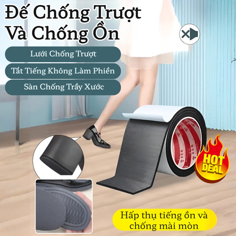 Miếng Lót Đế Giày Tự Dính Chống Trượt Giảm Âm - Hình Ảnh Thực Tế