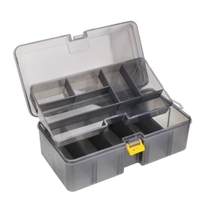 MỘT Hộp Câu Cá Hai Lớp Người Tổ Chức Jig Đầu Spinner Móc Mồi Hộp Đựng Dụng Cụ