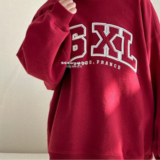 Áo sweatshirt mỏng nhẹ màu đỏ tía dễ thương và đơn giản, thích hợp cho bé trai, hoàn hảo cho năm mới.
