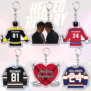 Heated Rivalry Keychain Accessories Bag Shane Hollander Ilya Rozanov Hockey Romance 81 24 Mini Jersey Keyring Jew