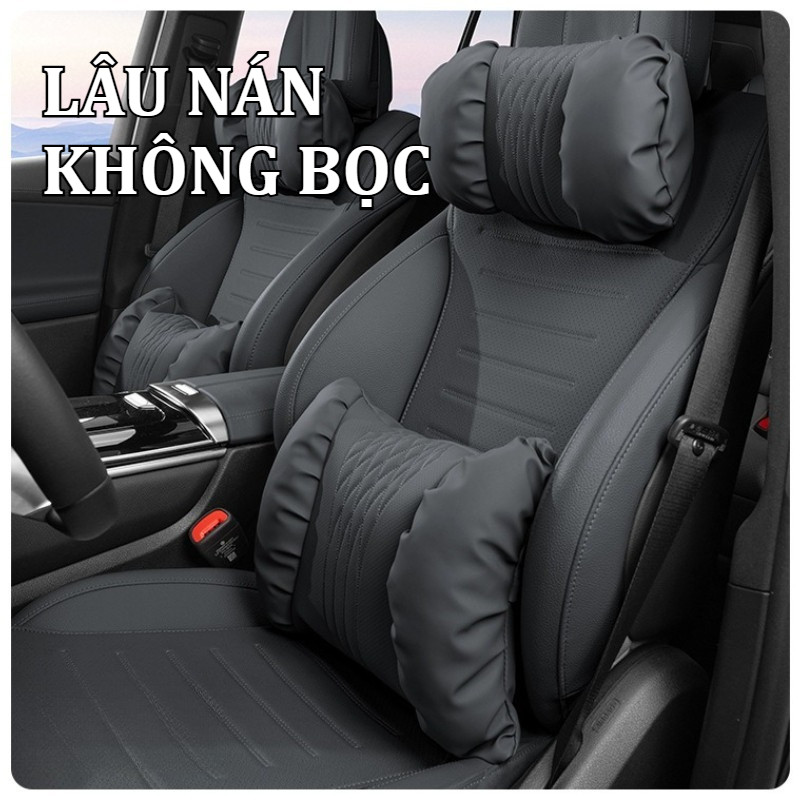 Gối Ô Tô Cao Cấp, Da Nappa Mềm Mại, Gối Tựa Đầu, Tựa Cổ, Hỗ Trợ Thắt Lưng, Phụ Kiện Nội Thất Thoải Mái