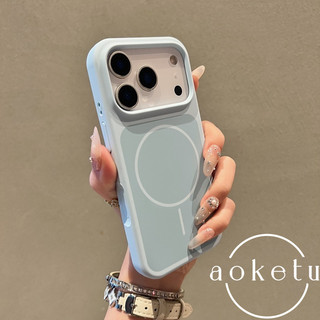 Silicone lỏng hai màu thân thiện với da thích hợp cho vỏ điện thoại lỗ lớn từ tính Apple 17 Promax iPhone 17p mờ bao gồm Air chống rơi Vỏ bảo vệ màu gốc