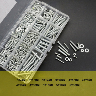 Hộp công cụ ốc vít sửa chữa gia đình, đa kích thước，Bộ Ốc Vít Bu Lông，Đai Ốc，Bu Lông，Sắt mạ kẽm，Đóng Hộp Tiện Lợi