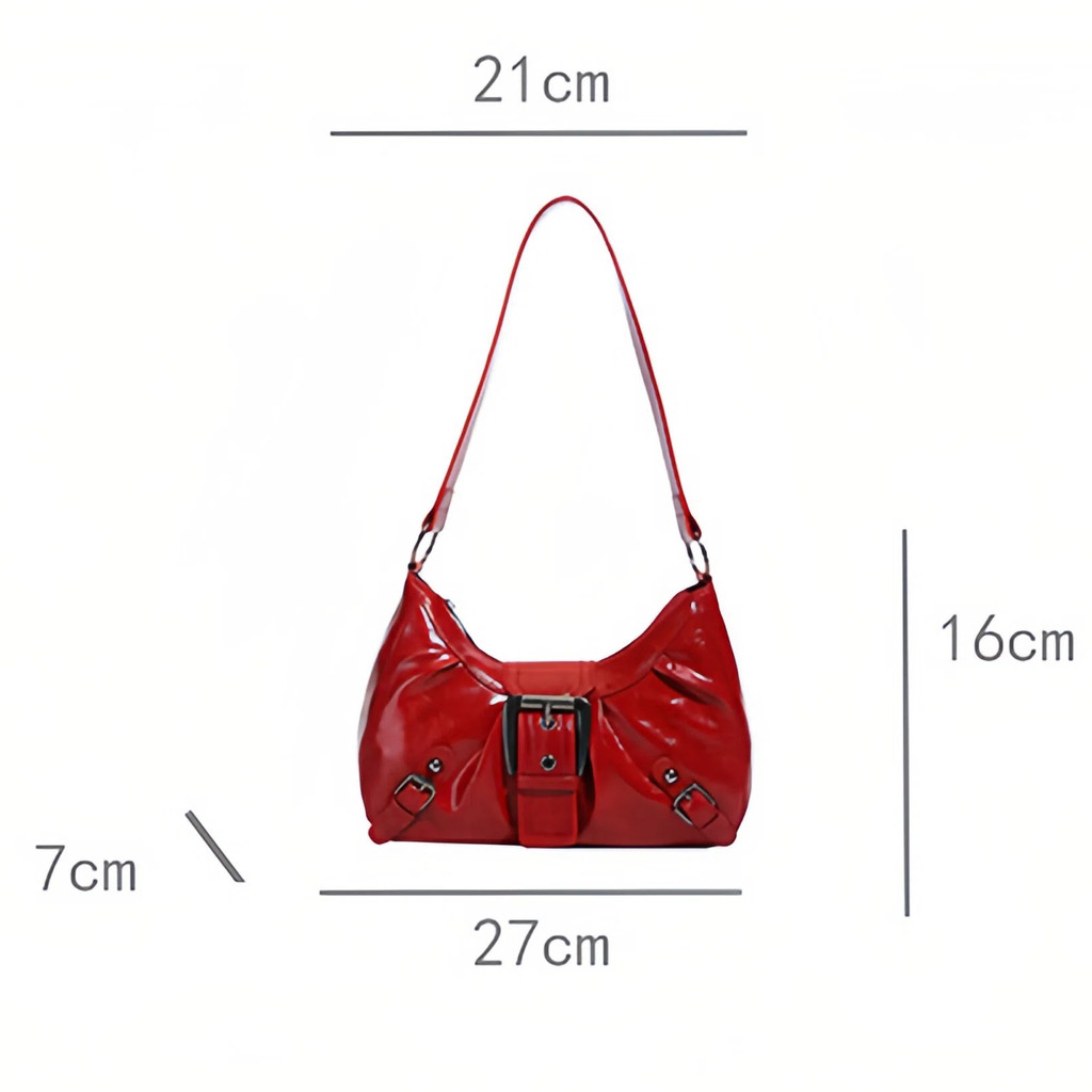ANCO 2026 Xe máy cổ điển Phong cách Phụ nữ Shoulder Bag Công suất lớn nách xếp li Túi du lịch PU Da