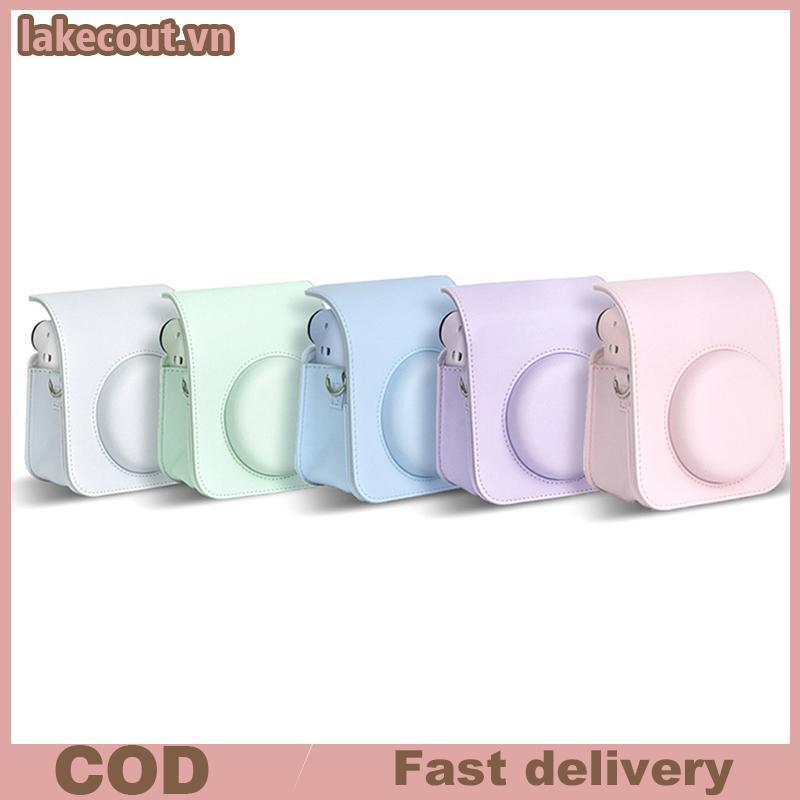 Lat 1Pc Cho Instax Mini 12 Vỏ Máy Ảnh PU Mềm Bảo Vệ Túi Trave Cho Phim Túi Máy Ảnh Có Dây Đeo Vai Linh cẩu