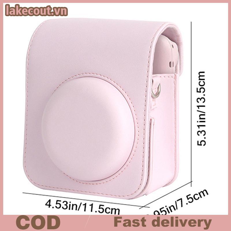Lat 1Pc Cho Instax Mini 12 Vỏ Máy Ảnh PU Mềm Bảo Vệ Túi Trave Cho Phim Túi Máy Ảnh Có Dây Đeo Vai Linh cẩu