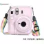 BeautifulHomeA 1 Hộp Đựng Máy Ảnh Pha Lê Sáng Bóng Cho Instax Mini 12 Trong Suốt Lấp Lánh Bao Túi Có Dây Đeo Cho Instax Mini 12 VN