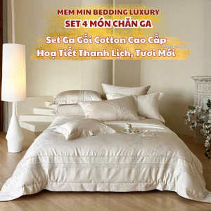 Set vỏ chăn ga Cotton cao cấp mềm mịn, nhẹ nhàng với tông màu tươi mới sương mai cực dịu dàng Memminbedding