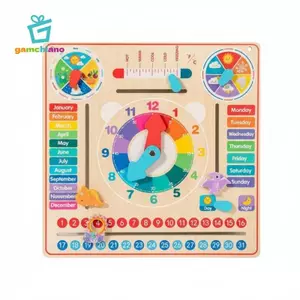 Gamchiano Đồng hồ học tập trẻ em Lịch tương tác Giáo dục Bảng giảng dạy Đồ chơi hoạt động cho tuổi thơ