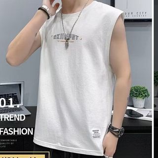 Áo thun nam không tay dáng rộng, thoáng mát cho mùa hè, phong cách thời trang
