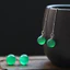 Bông tai hạt tròn mã não Chrysoprase phong cách dân tộc thanh lịch dành cho nữ