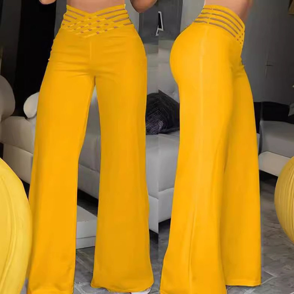 Quần Culottes Co Giãn Cao Cấp Phối Họa Tiết Trơn, Thích Hợp Mùa Hè - Size Quá Khổ