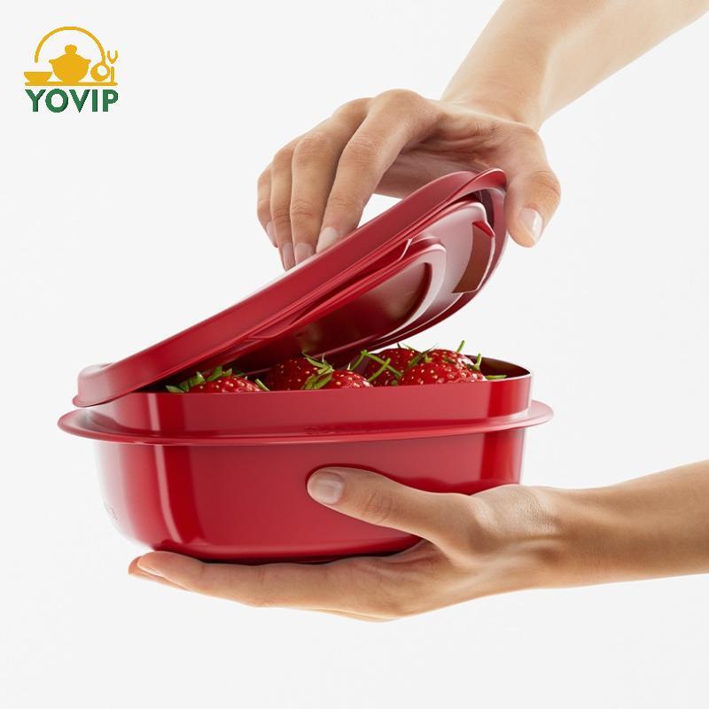 YOVIP 1 Hộp Cơm Trưa Bento Hộp Đựng Men Màu Sắc Cấp Thực Phẩm Pp Di Động Một Lớp Hộp Bảo Quản Thực Phẩm Văn Phòng Trường Dã Ngoại VN