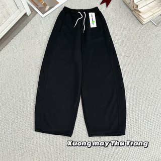 Quần Baggy Nỉ Loại 1, Lưng Cao, Dày Dặn, Lưng Chun Co Giãn, Thiết Kế Trơn Basic, Túi Hai Bên Tiện Lợi, Dễ Phối Đồ