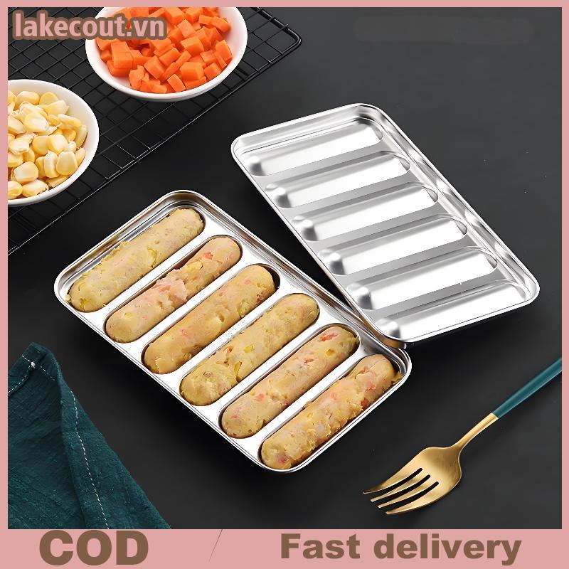 Lat 304 Thép Không Gỉ Xúc Xích Khuôn 6 Trong 1 Dụng Cụ Nhà Bếp Cho DIY Hot Dogs Handmade Ham Xúc Xích Làm Và Làm Lạnh Linh cẩu