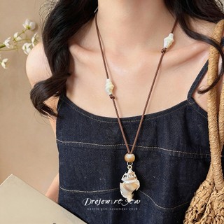 Vòng cổ sao biển DREJEW từ hợp kim và xà cừ, phù hợp đi biển