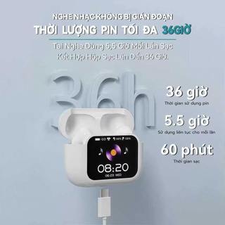Tai Nghe Thông Minh A11 PRO Kết Nối App Với 26 Chức Năng, Màn hình cảm ứng màu OLED 1,85 inch,Tùy chỉnh hình nền, Chơi trò chơi, Đồng bộ hóa tin nhắn, Chống nước IPX6, Thiết kế tùy chỉnh EQ, Tên Bluetooth tùy chỉnh, Giảm tiếng ồn ANC/ENC