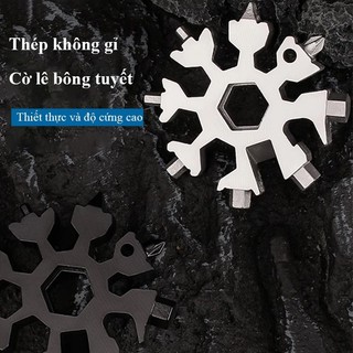 Cờ lê vạn năng 18 trong 1 nhỏ gọn tiện mang theo Cờ lê hình bông tuyết،Mở ốc, bu lông