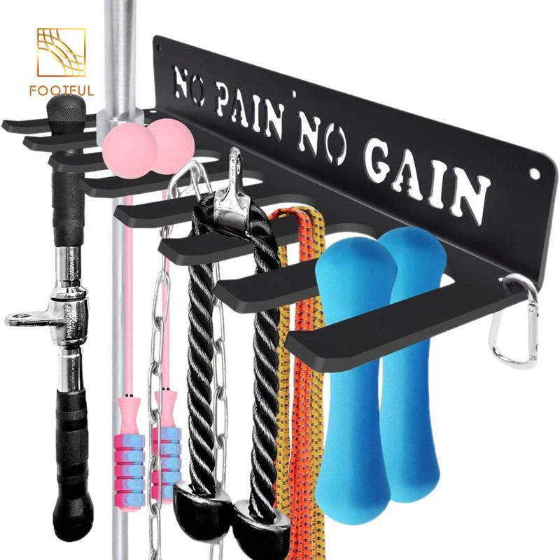 Giá treo đa năng cho phòng gym với 8 móc treo tường và dây kháng lực