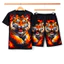 Động Vật Họa Tiết Hổ In 3D Unisex Thể Thao Mùa Hè Thường Ngày Thoáng Khí Bộ Tay Ngắn