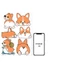 Xe Dễ Thương Corgi Xe Điện Chó Dán Khối Trầy Xước Xe Máy Dán Trang Trí Chống Thấm Nước Thân Xe Dán