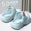 Giày Lỗ Đế Dày Cao Cấp Nữ Baotou Dép Phong Cách Mới Trong Nhà Đế Dày Chống Trơn Trượt Mary Jane Dép Sli
