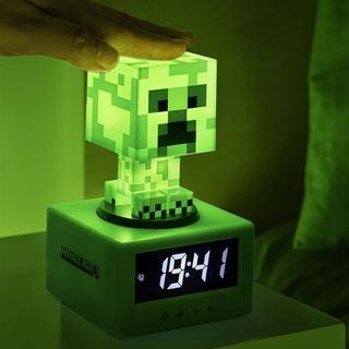 Đồng hồ báo thức kỹ thuật số Minecraft Axolotl & Đèn ngủ