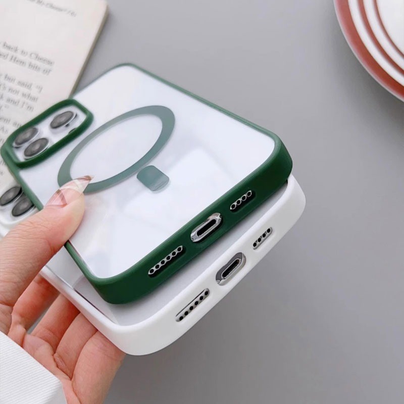Ốp iPhone hỗ trợ sạc không dây từ tính và phù hợp cho iPhone 17 16 15 14 13 12 11 Pro Max 7 8 Plus XR XS Max