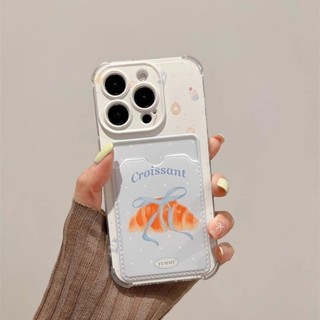 Dành Cho IPhone 17 16 15 14 13 12 11Pro Max XS Max 7 8 Plus Phim hoạt hình sừng bò thẻ túi trường hợp điện thoại di động