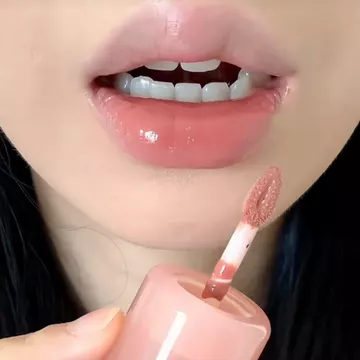Xô đá lớn mùa hè!Màu Khỏa Thân ~ ins Kem Bán Trong Suốt Lip Glaze Gương Son Bóng Son Môi Son Bóng Son Bóng Dưỡng Ẩm Tinh Chất Môi