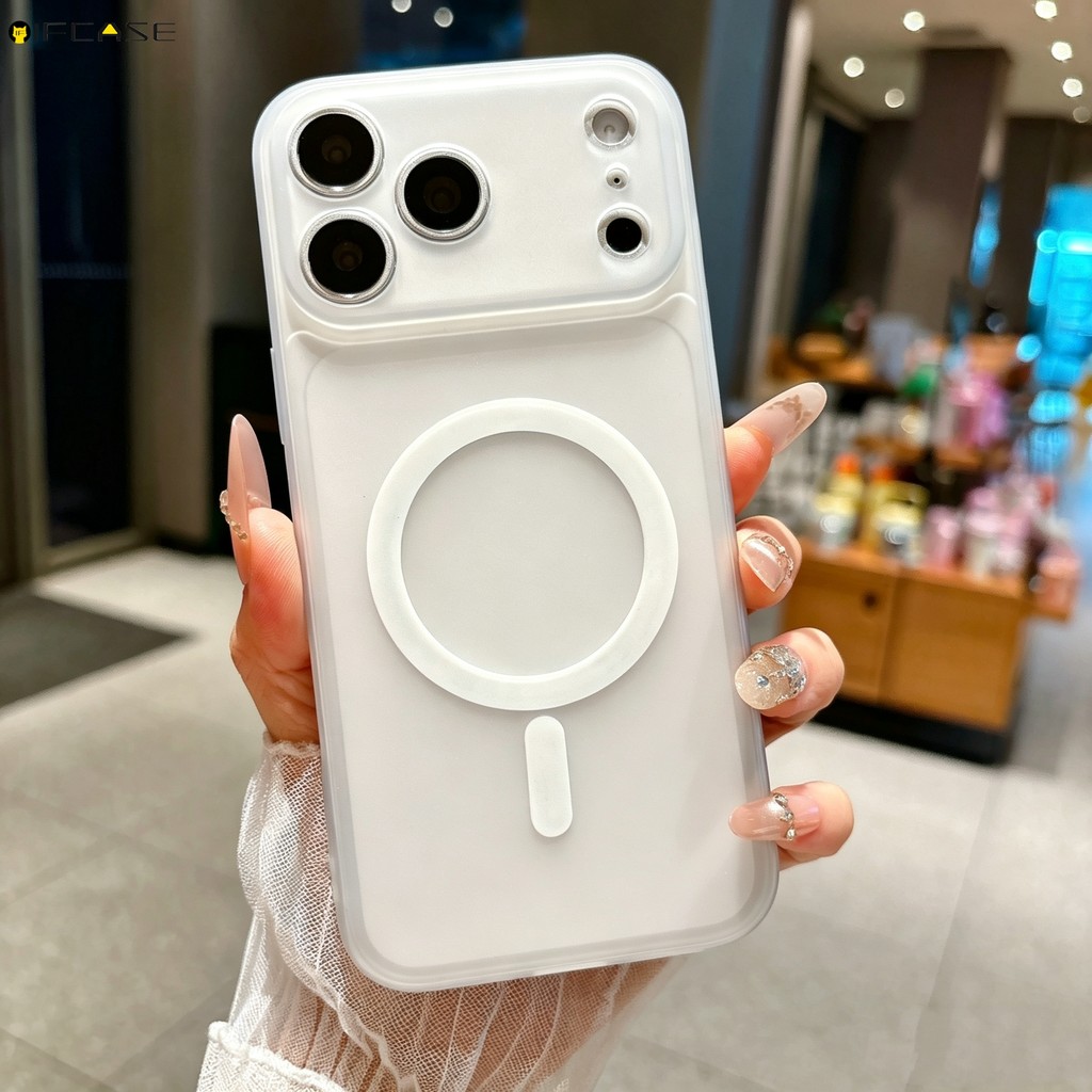 Tương Thích Cho iPhone 17 Pro Max 16 15 14 Plus Pro Max 17ProMax Ốp Điện Thoại Từ Tính Mờ Cam Xanh Hồng Nhiều Màu Sắc Dễ Thương Đơn Giản Đen Mỏng Trong Suốt Vỏ Mềm