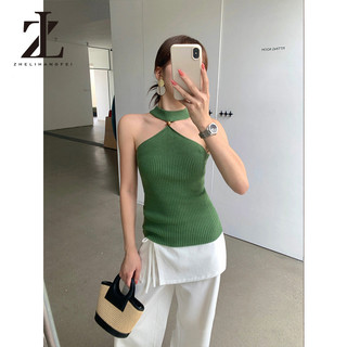 ZHELIHANGFEI Áo Khoác Vest Form Slim-Fit Dệt Kim Phong Cách Mỹ