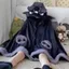 Áo choàng Dơi Áo choàng Halloween Ngộ nghĩnh Flannel Loungewear Dày Dễ Thương Có Thể Mặc Bên Ngoài Cặp Đôi Phong Cách 4.13