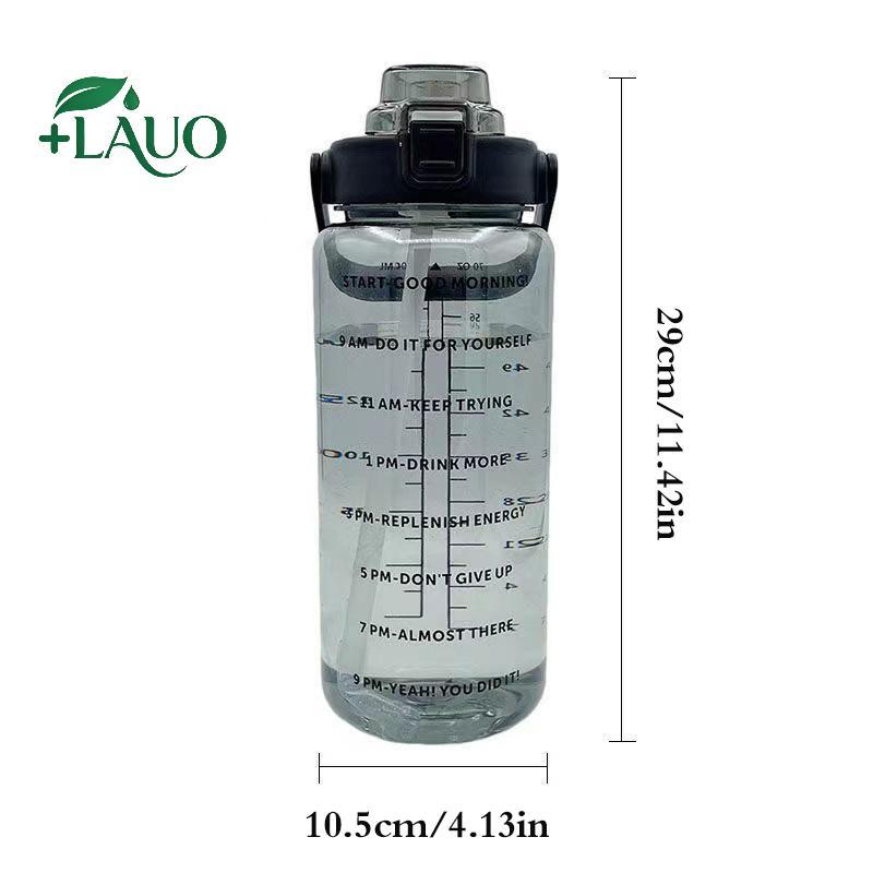 Springevenstar 2 Lít Bình Nước Có Ống Hút Nữ Bình Bé Gái Di Động Du Lịch Cốc Xe Đạp Tập Thể Dục Mùa Hè Bình Nước Lạnh Có Đánh Dấu Thời Gian Springevenstar