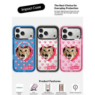 CASECASE X Cat khung trái tim Đen / Xanh da trời / Hồng Fizz Bộ sưu tập kẹo Màu sắc trong suốt Cứng hút từ tính Vỏ tác động cho Apple IPhone 13 14 15 16 17Pro Max Plus Có hộp