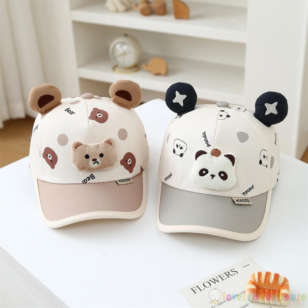 Mũ bóng chày trẻ em LBH-Toddler có trang trí động vật Mũ vành rộng dễ thương thời trang dành cho du lịch ngoài trời