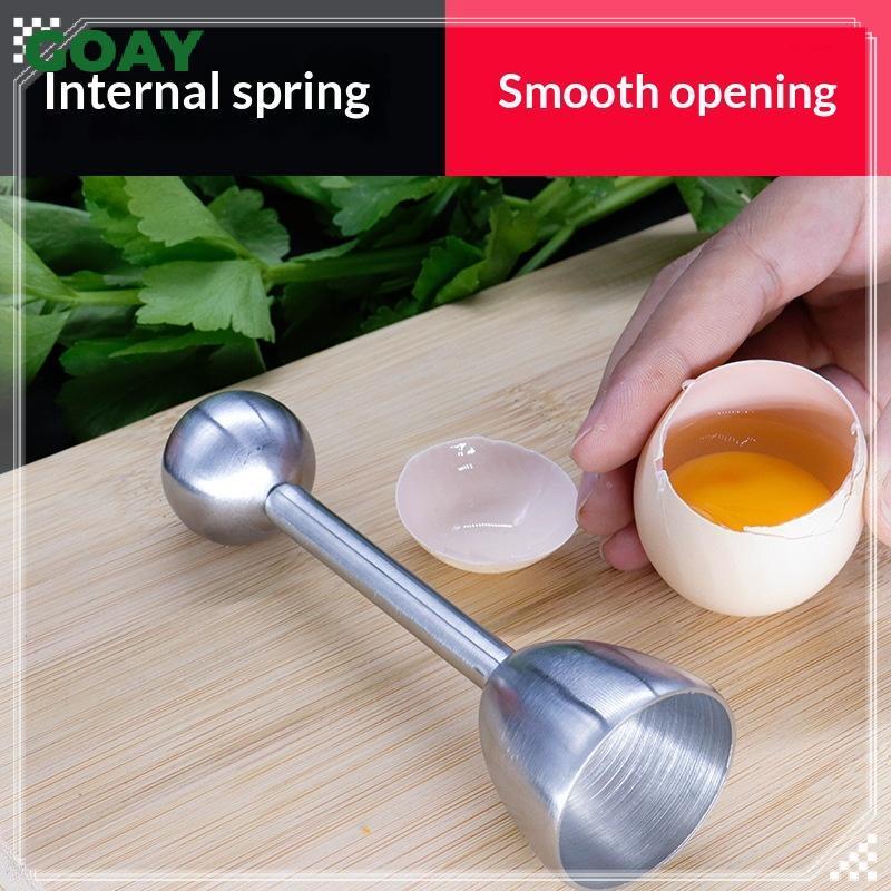 GOAY Máy cắt trứng bằng thép không gỉ Dụng cụ nhà bếp để loại bỏ vỏ trứng luộc cứng Dụng cụ mở vỏ trứng chính xác Tiện ích bữa sáng VN