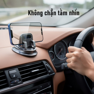 Giá Đỡ Điện Thoại Ô Tô Bảng Điều Khiển Gắn Khóa Tự Động Một Tay Mini View An Toàn Silicone Có Thể Tái Sử Dụng Đen
