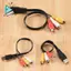 1 USB Nam Cắm Sang 3 Nữ Adapter Bộ Chuyển Đổi Âm Thanh Video Av A / V Cáp USB Sang Cáp Cho Hdtv Truyền Hình Dây